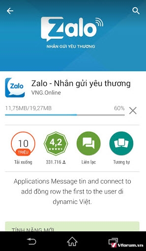 Download và cài đặt bản Zalo mới nhất cho điện thoại